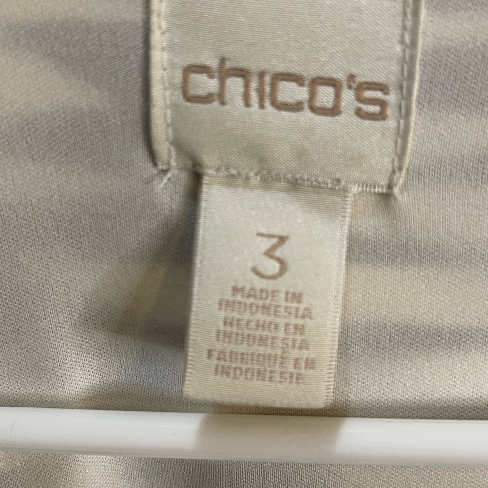 Chico's Zebra Print Asymmetrical Dress Fully Lined Size 16/18 - Picture 5 of 8